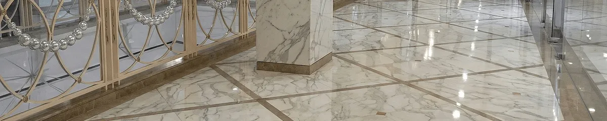 Beautiful marble floor professionally installed in Kansas City, MO